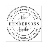 Runde Rücksendeadresse Permastempel (Design)