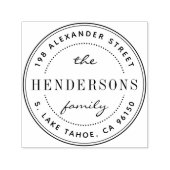 Runde Rücksendeadresse Permastempel (Design)