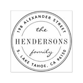 Runde Rücksendeadresse Permastempel