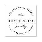 Runde Rücksendeadresse Permastempel (Design)