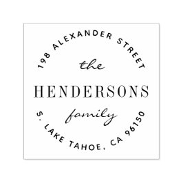 Runde Rücksendeadresse Permastempel