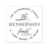 Runde Rücksendeadresse Permastempel (Design)