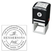 Runde Rücksendeadresse Permastempel (Beispiel)