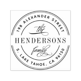 Runde Rücksendeadresse Permastempel