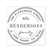 Runde Rücksendeadresse Permastempel (Design)