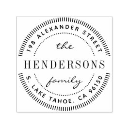 Runde Rücksendeadresse Permastempel