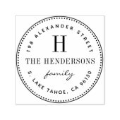 Runde Rücksendeadresse Permastempel (Design)