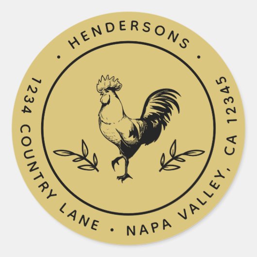 Runde Rücksendeadresse Runder Aufkleber (Vorderseite)