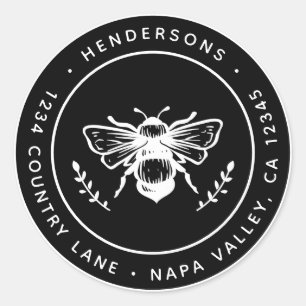 Runde Rücksendeadresse Runder Aufkleber