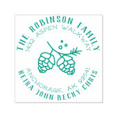 Runde rustikale Kieferknochen Rücksendeadresse Permastempel (Design)