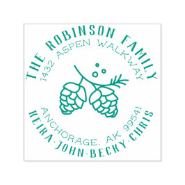 Runde rustikale Kieferknochen Rücksendeadresse Permastempel