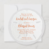 Runde Sand Dollar Probe Einladung (Vorderseite)