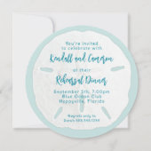 Runde Sand Dollar Probe Einladung (Vorderseite)