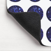 Runde Sapphire Gemstone Muster Mousepad (Ecke)