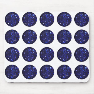 Runde Sapphire Gemstone Muster Mousepad