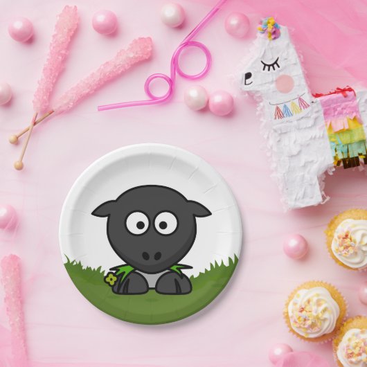 Runde Schafe Pappteller (Party)