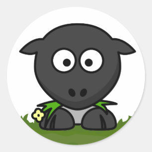 Runde Schafe Runder Aufkleber