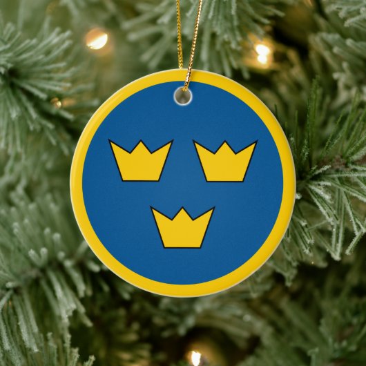 Runde Scheibe Schwedens Keramik Ornament (Baum)