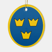 Runde Scheibe Schwedens Keramik Ornament (Links)