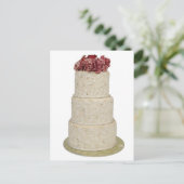 Runde Schicht Hochzeitstorte Postkarte (Stehend Vorderseite)