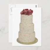 Runde Schicht Hochzeitstorte Postkarte (Vorne/Hinten)