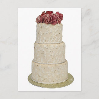 Runde Schicht Hochzeitstorte Postkarte