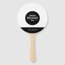 Runde Schwarz-weiße Werbehandschuhe mit Logo