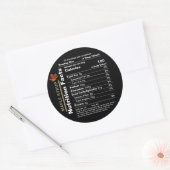 Runde schwarze Ahornsirup Nährstoffe Fakten mit Le Runder Aufkleber (Umschlag)