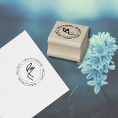 Runde schwarze Logos Kleine Unternehmen Gummistempel