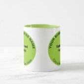 Runde Shape-Business-Marke auf grüner Combo-Tasse Tasse (Zentrum)