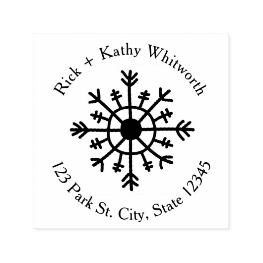 Runde Snowflake Permastempel (Design)