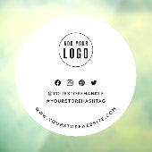 Runde soziale Medien-Branding für Ihre Logos hinzu Fensteraufkleber (Blatt 3)