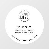 Runde soziale Medien-Branding für Ihre Logos hinzu Fensteraufkleber (Blatt)