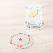 Runde Spielkarte-Untersetzer Sandstein Untersetzer (Seite)