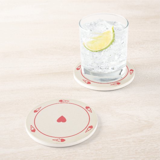 Runde Spielkarte-Untersetzer Sandstein Untersetzer (Seite)