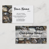 Runde Steinmaurerarbeit-Visitenkarten Visitenkarte (Vorne/Hinten)