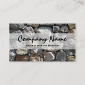 Runde Steinmaurerarbeit-Visitenkarten Visitenkarte (Rückseite)