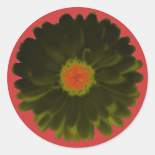 Runde Sticker für Schwarz und Rot