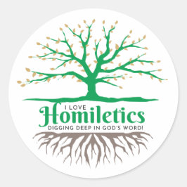 Runde Sticker - Homiletics Tree