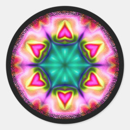 Runde Sticker mit Herz