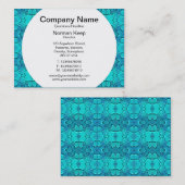 Runde Tafel: Aqua Blue Fest Visitenkarte (Vorne/Hinten)