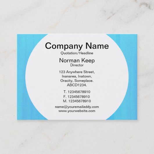 Runde Tafel - Blauer gestrichene Textur Visitenkarte (Vorderseite)