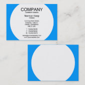 Runde Tafel - Weiß mit Blau 0099FF Visitenkarte (Vorne/Hinten)