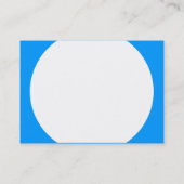 Runde Tafel - Weiß mit Blau 0099FF Visitenkarte (Rückseite)