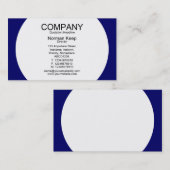 Runde Tafel - Weiß mit Dunkelblau 000066 Visitenkarte (Vorne/Hinten)