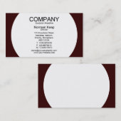 Runde Tafel - weiß mit dunkelbraun 330000 Visitenkarte (Vorne/Hinten)