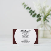 Runde Tafel - weiß mit dunkelbraun 330000 Visitenkarte (Stehend Vorderseite)