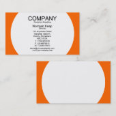 Runde Tafel - Weiß mit Orange FF600 Visitenkarte (Vorne/Hinten)