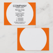 Runde Tafel - Weiß mit Orange FF600 Visitenkarte (Vorne/Hinten)