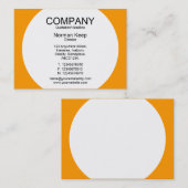 Runde Tafel - Weiß mit Orange FF900 Visitenkarte (Vorne/Hinten)